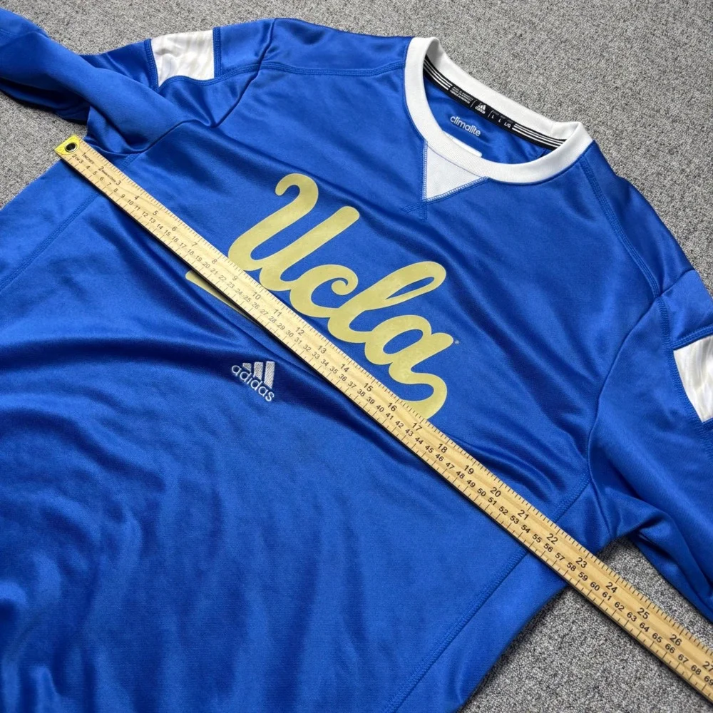 UCLA Adidas Long Sleeve Shirt Mens L Blue NCAA Training Climalite 4976A